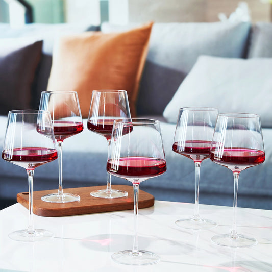 Thin Universal All Purpose Crystal Wine Glass | Set of 6